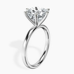 18kt White Gold Six Prong Solitaire 2mm Lab Diamond Ring standing product image one