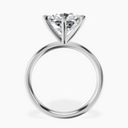 18kt White Gold Six Prong Solitaire 2mm Lab Diamond Ring side right image one