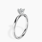 14kt White Gold Six Prong Solitaire 2mm Lab Diamond Ring standing product image one