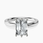 Platinum Six Prong Solitaire 2mm Lab Diamond Ring front image