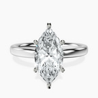 9ct White Gold Six Prong Solitaire 2mm Lab Diamond Ring front image