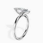 9ct White Gold Six Prong Solitaire 2mm Lab Diamond Ring standing product image one
