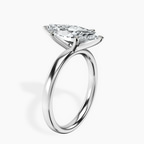 14kt White Gold Six Prong Solitaire 2mm Lab Diamond Ring standing product image one