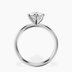 14kt White Gold Six Prong Solitaire 2mm Lab Diamond Ring side right image one