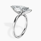 14kt White Gold Six Prong Solitaire 2mm Lab Diamond Ring standing product image one