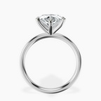 14kt White Gold Six Prong Solitaire 2mm Lab Diamond Ring side right image one