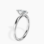 10kt White Gold Six Prong Solitaire 2mm Lab Diamond Ring standing product image one