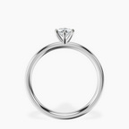 10kt White Gold Six Prong Solitaire 2mm Lab Diamond Ring side right image one