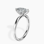 18ct White Gold Six Prong Solitaire 2mm Lab Diamond Ring standing product image one