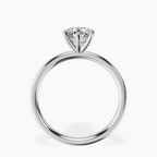 18ct White Gold Six Prong Solitaire 2mm Lab Diamond Ring side right image one