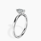 18kt White Gold Six Prong Solitaire 2mm Lab Diamond Ring standing product image one