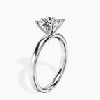 18kt White Gold Six Prong Solitaire 2mm Lab Diamond Ring standing product image one