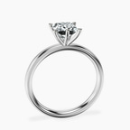 18kt White Gold Six Prong Solitaire 2mm Lab Diamond Ring side right image one