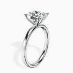 Platinum Six Prong Solitaire 2mm Lab Diamond Ring standing product image one