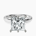 14kt White Gold Six Prong Solitaire 2mm Lab Diamond Ring front image