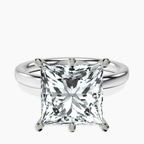 Platinum Six Prong Solitaire 2mm Lab Diamond Ring front image