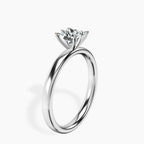 14kt White Gold Six Prong Solitaire 2mm Lab Diamond Ring standing product image one