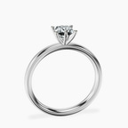 14kt White Gold Six Prong Solitaire 2mm Lab Diamond Ring side right image one