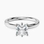 14kt White Gold Six Prong Solitaire 2mm Lab Diamond Ring front image