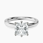 14ct White Gold Six Prong Solitaire 2mm Lab Diamond Ring front image