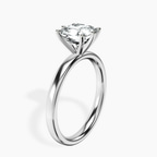 14ct White Gold Six Prong Solitaire 2mm Lab Diamond Ring standing product image one