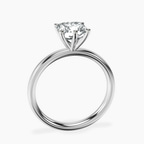 14ct White Gold Six Prong Solitaire 2mm Lab Diamond Ring side right image one