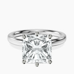 Platinum Six Prong Solitaire 2mm Lab Diamond Ring front image