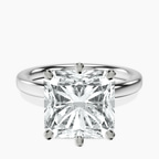Platinum Six Prong Solitaire 2mm Lab Diamond Ring front image