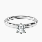 10kt White Gold Six Prong Solitaire 2mm Lab Diamond Ring front image