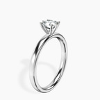 10kt White Gold Six Prong Solitaire 2mm Lab Diamond Ring standing product image one
