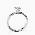 10kt White Gold Six Prong Solitaire 2mm Lab Diamond Ring side right image one