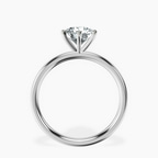 18kt White Gold Six Prong Solitaire 2mm Lab Diamond Ring side right image one