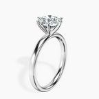 9ct White Gold Six Prong Solitaire 2mm Lab Diamond Ring standing product image one