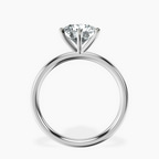 9ct White Gold Six Prong Solitaire 2mm Lab Diamond Ring side right image one