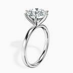 10kt White Gold Six Prong Solitaire 2mm Lab Diamond Ring standing product image one