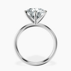 10kt White Gold Six Prong Solitaire 2mm Lab Diamond Ring side right image one