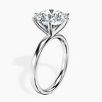 14kt White Gold Six Prong Solitaire 2mm Lab Diamond Ring standing product image one