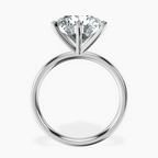 14kt White Gold Six Prong Solitaire 2mm Lab Diamond Ring side right image one