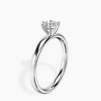 Platinum Six Prong Solitaire 2mm Lab Diamond Ring standing product image one