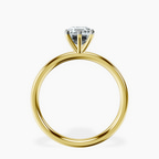 14kt Yellow Gold Six Prong Solitaire 2mm Lab Diamond Ring side right image one