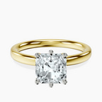 9ct Yellow Gold Six Prong Solitaire 2mm Lab Diamond Ring front image