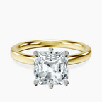 18kt Yellow Gold Six Prong Solitaire 2mm Lab Diamond Ring front image