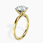18kt Yellow Gold Six Prong Solitaire 2mm Lab Diamond Ring standing product image one