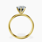 18kt Yellow Gold Six Prong Solitaire 2mm Lab Diamond Ring side right image one