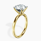 18kt Yellow Gold Six Prong Solitaire 2mm Lab Diamond Ring standing product image one