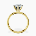 18kt Yellow Gold Six Prong Solitaire 2mm Lab Diamond Ring side right image one