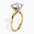 18kt Yellow Gold Six Prong Solitaire 2mm Lab Diamond Ring standing product image one