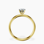 18kt Yellow Gold Six Prong Solitaire 2mm Lab Diamond Ring side right image one