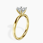 9ct Yellow Gold Six Prong Solitaire 2mm Lab Diamond Ring standing product image one