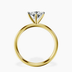 9ct Yellow Gold Six Prong Solitaire 2mm Lab Diamond Ring side right image one